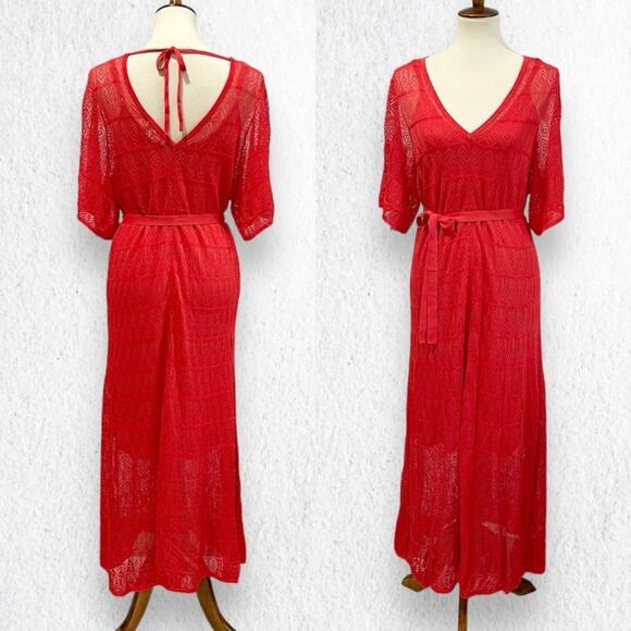 Boden Pointelle Knitted Midi Dress Women's Size 8 - Picture 2 of 13